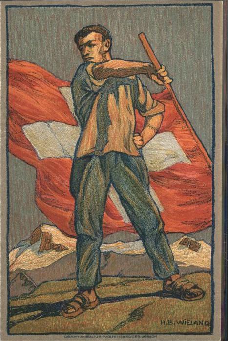 Bundesfeier Schweiz Künstler H B Wieland
