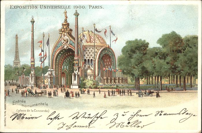 Exposition Universelle Paris 1900 Place Concorde Kutsche