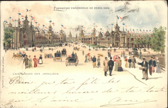 Exposition Universelle Paris 1900 Esplanade Jnvalides Kutsche