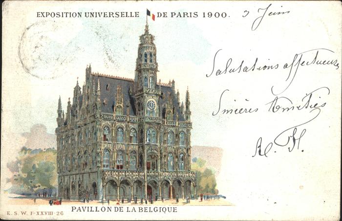 Exposition Universelle Paris 1900 Pavillon de la Belique