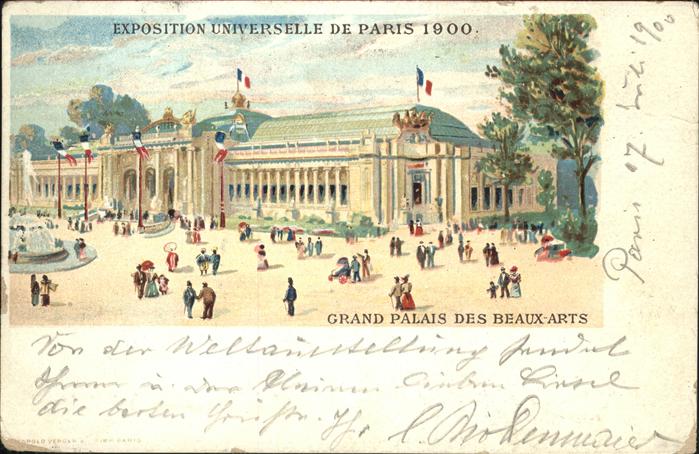 Exposition Universelle Paris 1900 Grand Palais des Beaux Arts