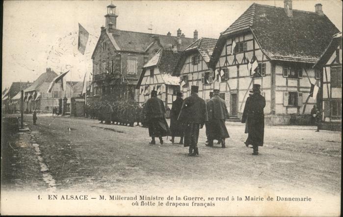 Elsass M Millerand Ministre de la Guerre