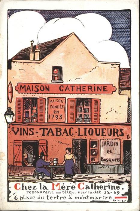 Montmartre Paris Vins Tabac Lioueurs