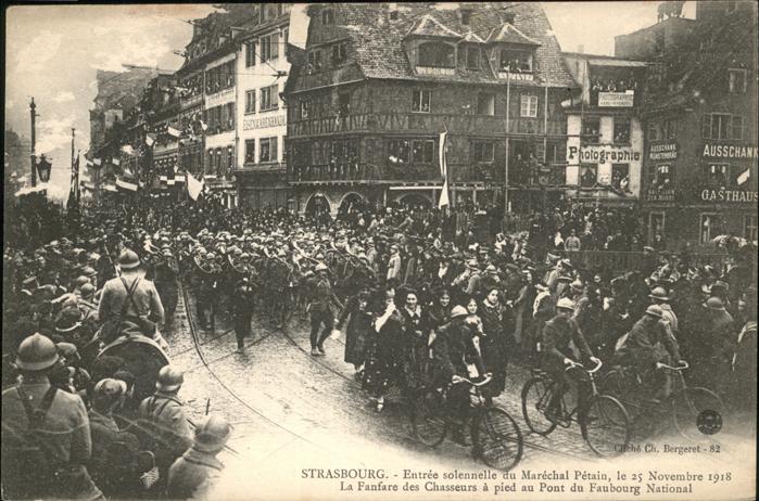 Strasbourg Alsace Fanfare Chasseurs pied au Pont du Faubo