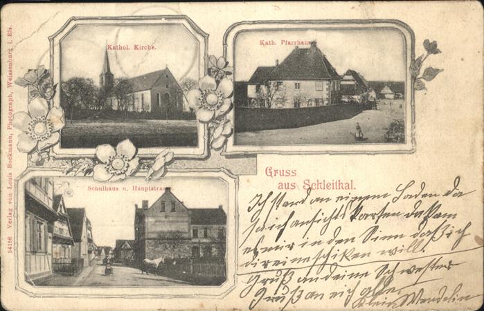 Schleithal Pfarrhaus Kirche Schulhaus Hauptstrasse
