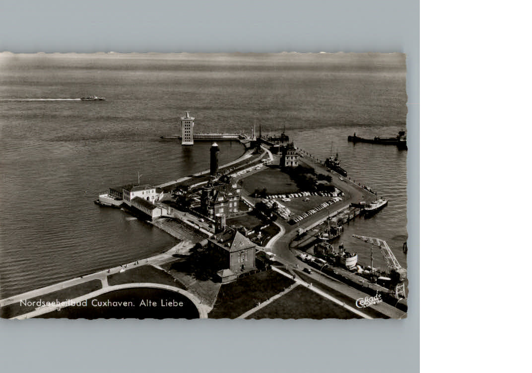 Cuxhaven Nordseebad Fliegeraufnahme Leuchtturm