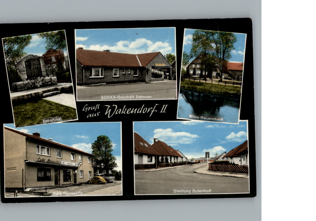 Wakendorf II Cafe Hanseatic Edeka-Geschaeft Siedlung Butenhoff Altes Bauernhaus