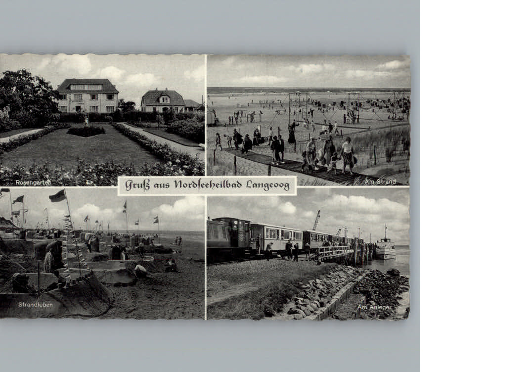 Langeoog Nordseebad Rosengarten Strand Strandleben Anleger