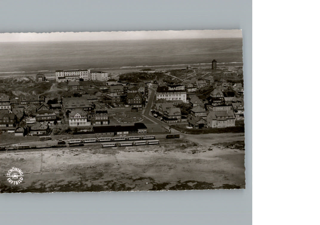 Juist Nordseebad Luftaufnahme Eisenbahn