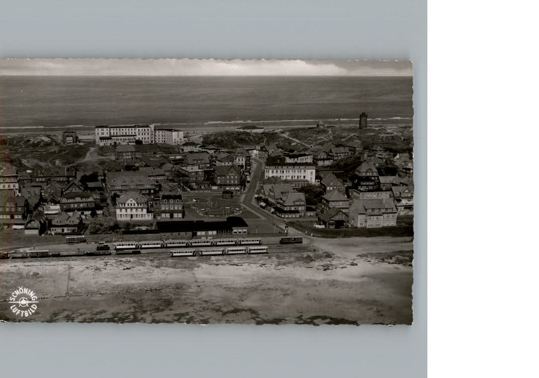 Juist Nordseebad Luftaufnahme Eisenbahn