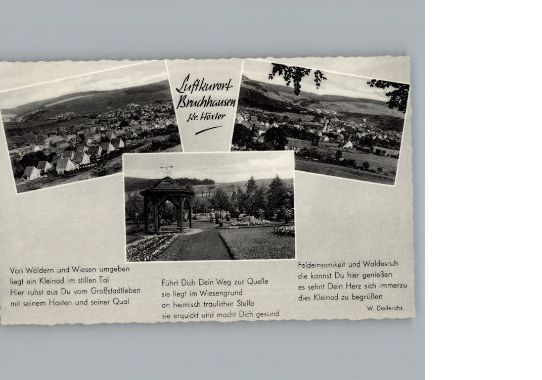 Bruchhausen Hoexter Gedicht W. Diederichs