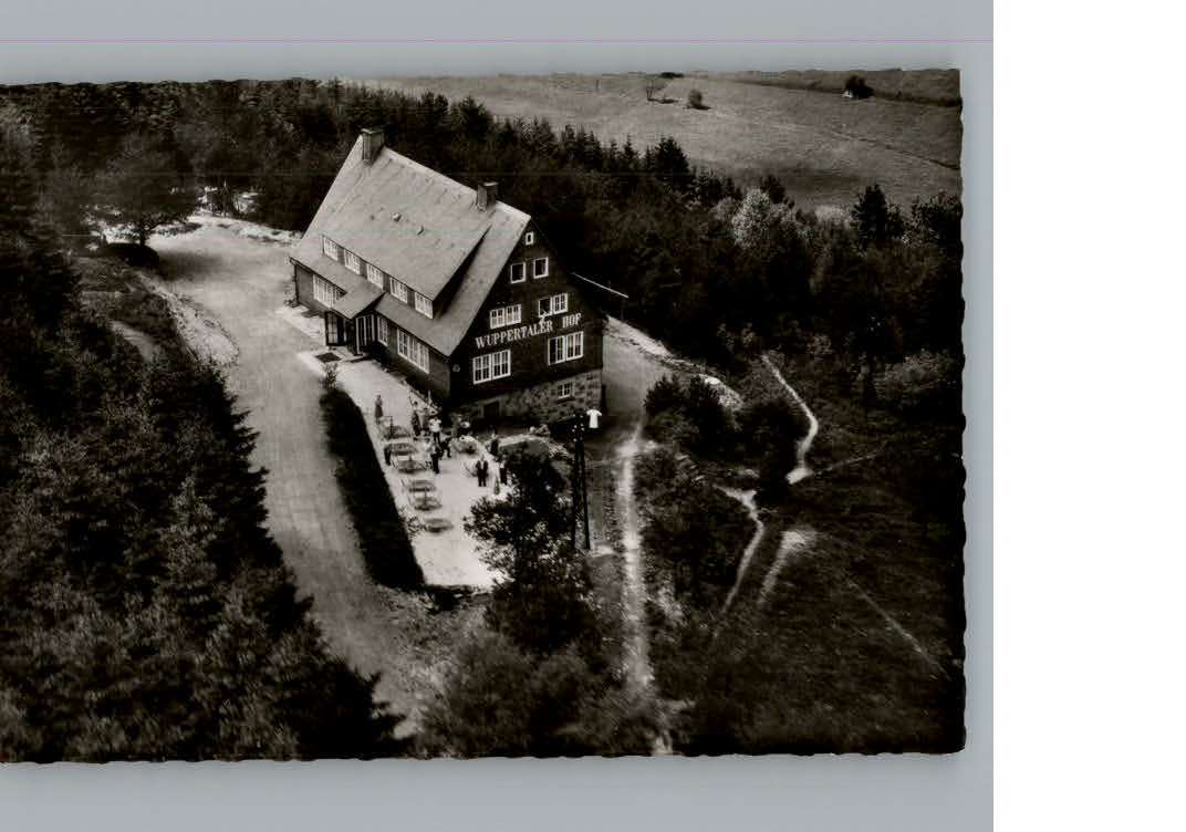 Usseln Fliegeraufnahme Hotel-Pension-Cafe Wuppertaler Hof