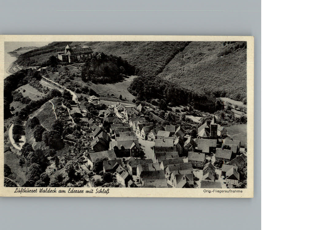 Waldeck Edersee Fliegeraufnahme