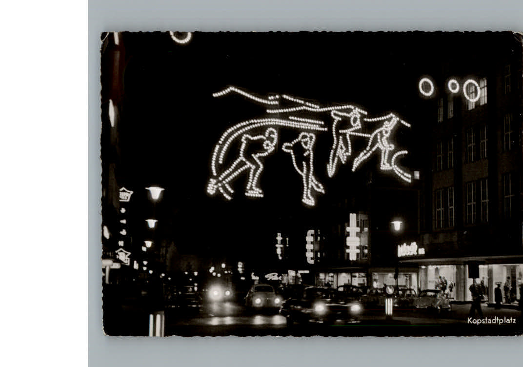 Essen Ruhr Kopstadtplatz Essener Lichtwochen 1962