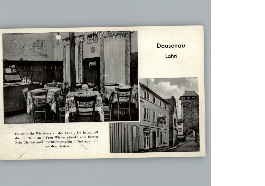 Dausenau Wirtshaus an der Lahn
