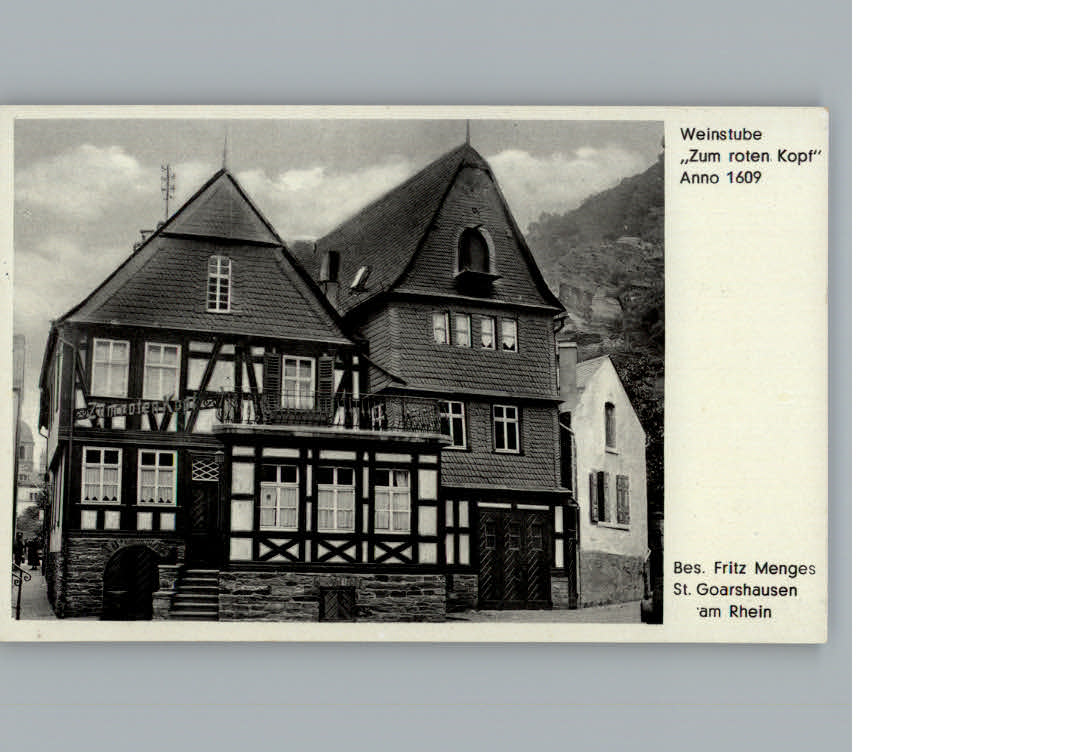 St Goarshausen Weinstube zum roten Kopf