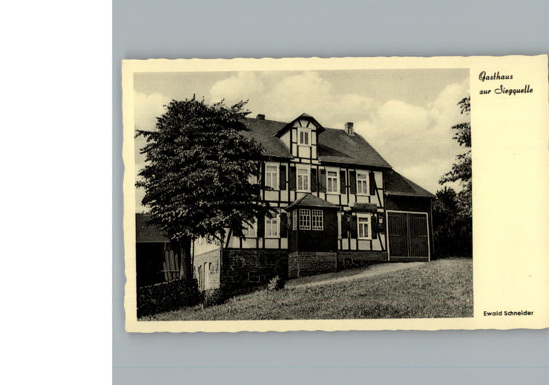Grossenbach Wittgenstein Gasthaus zur Siegquelle