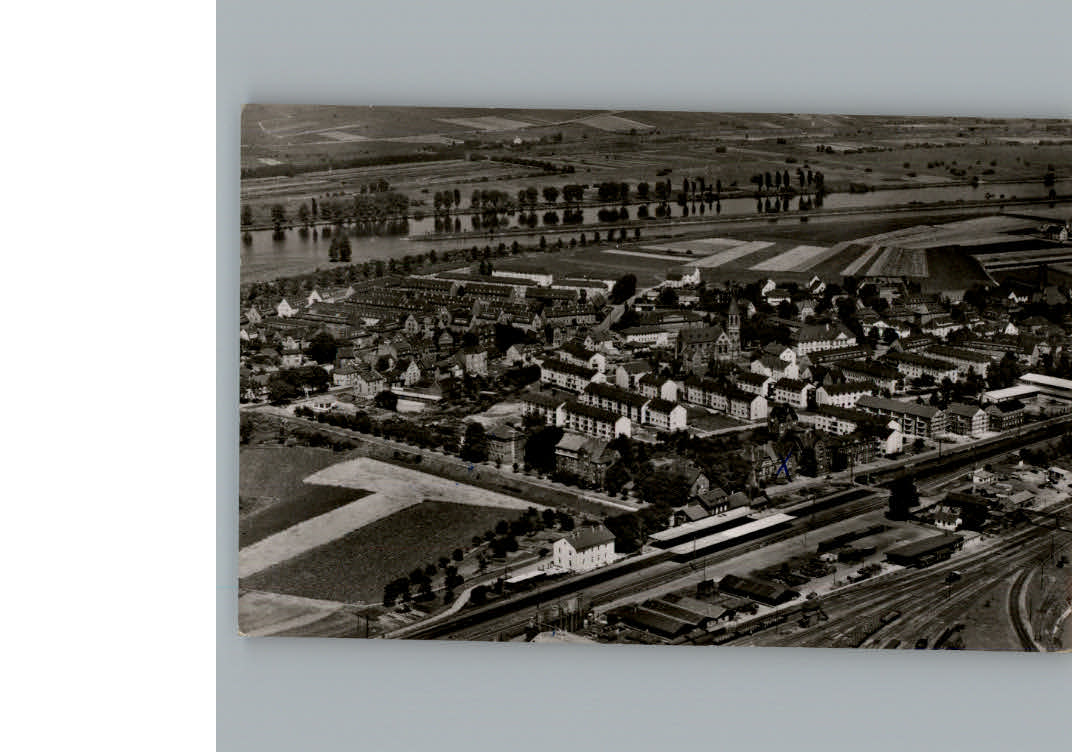 Mainz Rhein Fliegeraufnahme