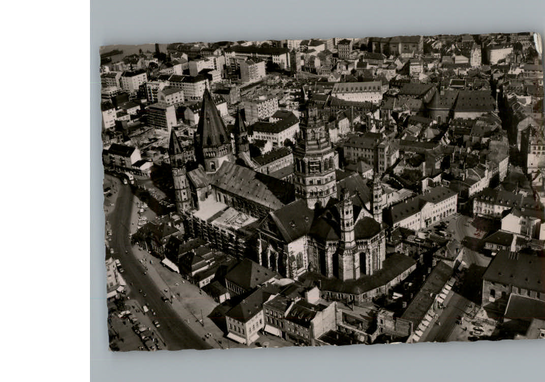 Mainz Rhein Fliegeraufnahme