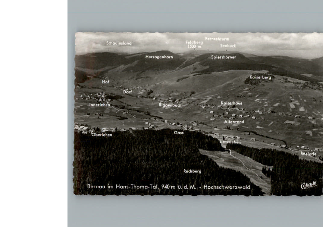 Bernau Schwarzwald Fliegeraufnahme