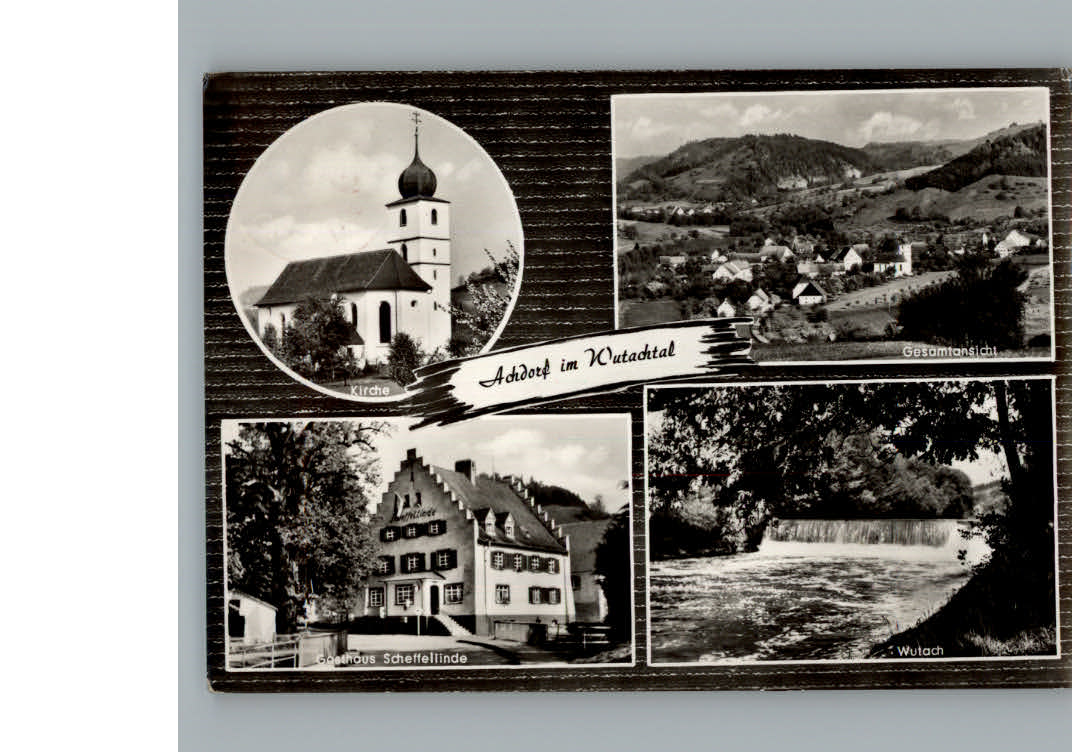 Achdorf Blumberg Gasthaus Scheffellinde Kirche Wutach