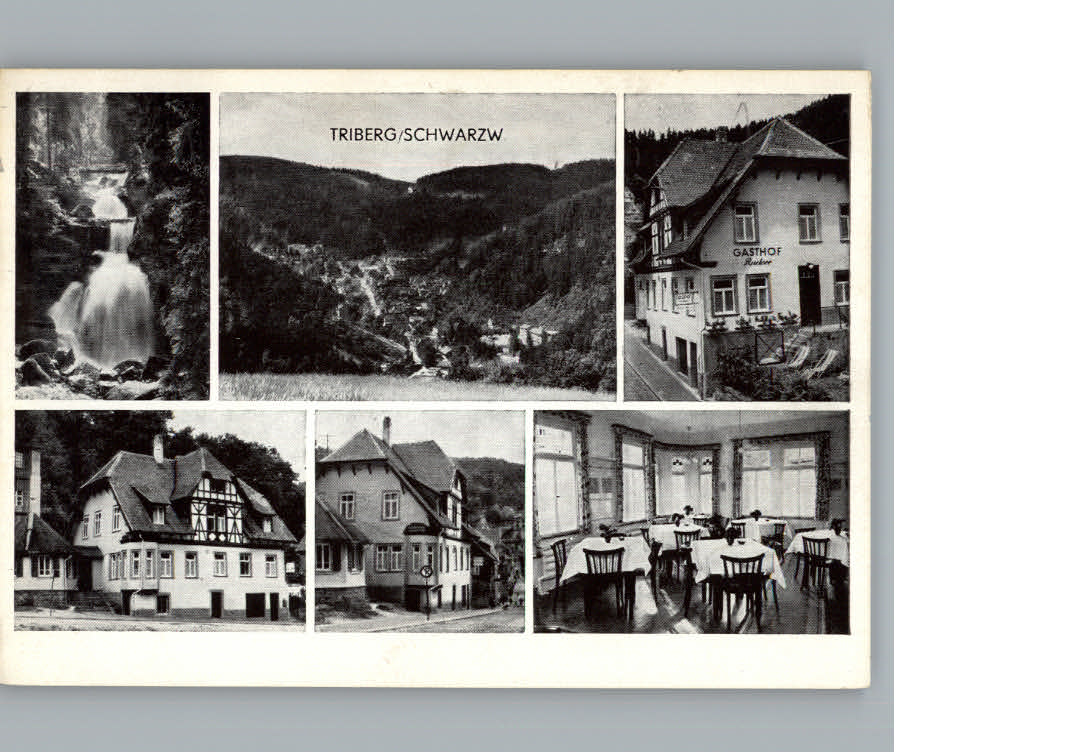 Triberg Schwarzwald Cafe Pension Ruckser
