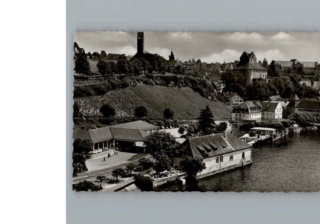 Meersburg Bodensee Fliegeraufnahme Cafe, Restaurant Faehrhaus