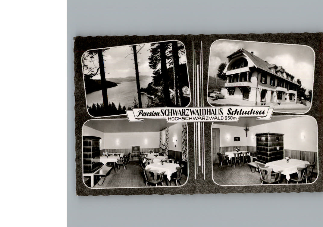 Schluchsee Werbe-Karte Pension Schwarzwaldhaus