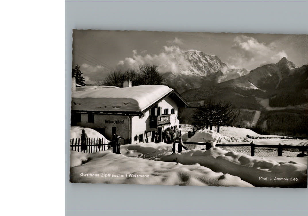 Berchtesgaden Winterkarte Gasthaus Zipfhaeusel