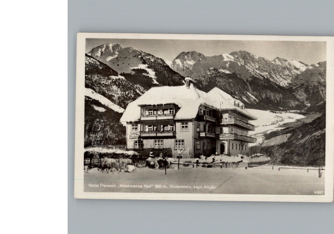 Hinterstein Bad Hindelang Winter-Karte Hotel Pension