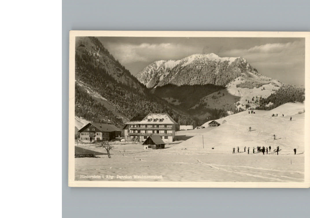 Hinterstein Bad Hindelang Winter-Karte Pension Edelweiss