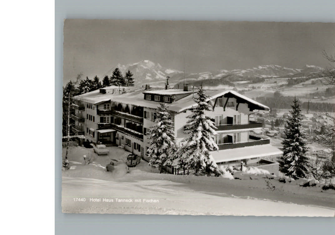 Fischen Allgaeu Winter-Karte Hotel Haus Tanneck