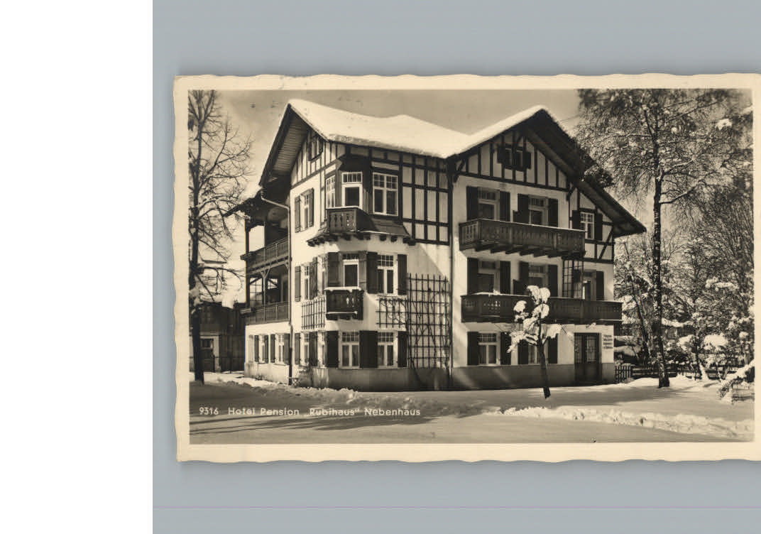 Oberstdorf Winter-Karte Hotel Pension