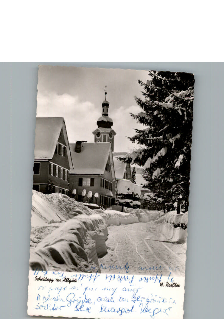 Scheidegg Allgaeu Winter-Karte