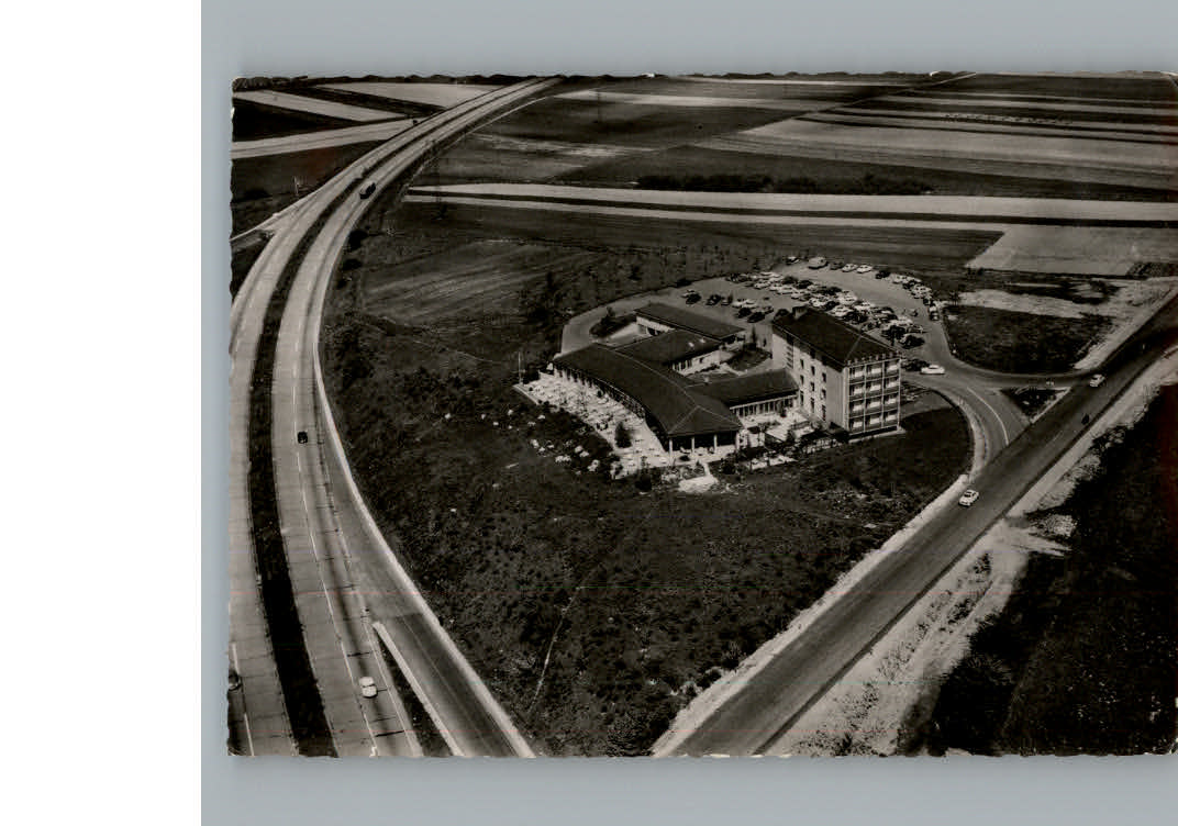 Kassel Fliegeraufnahme Autobahn-Rasthaus