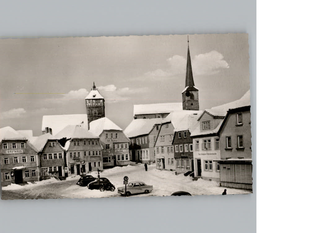 Bischofsheim Rhoen Winter-Karte