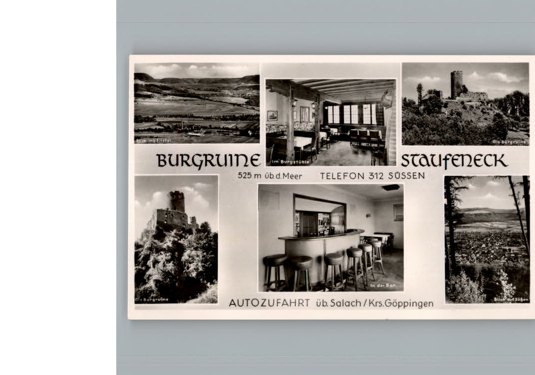 Salach Burgruine Staufeneck Burgstueble