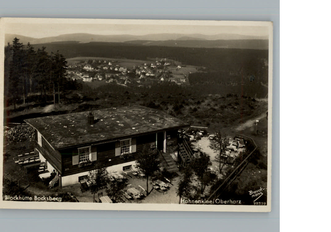 Hahnenklee-Bockswiese Harz Gaststaette Blockhuette Bocksberg