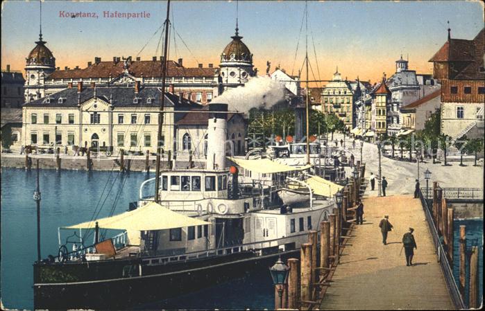 Dampfer Binnenschifffahrt Konstanz Hafenpartie
