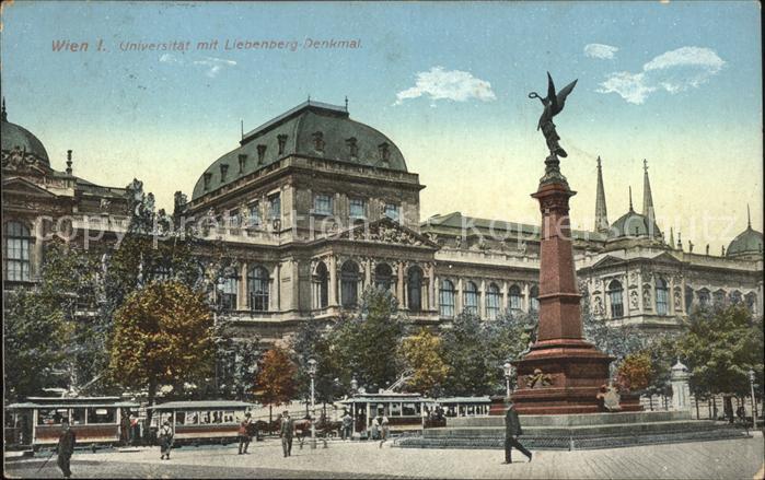 Universitaet Strassenbahn Liebenberg-Denkmal Wien