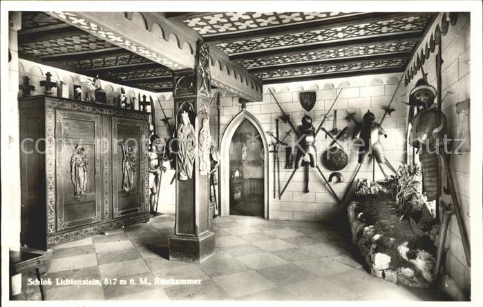 Rittertum Mittelalter Schloß Lichtenstein Rüstkammer