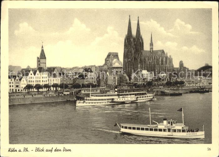 Dampfer Seitenrad Köln Dom