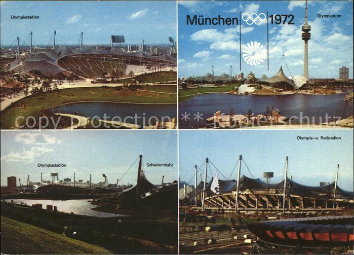 Olympia Stadion Turm Schwimmhalle Radstadion Mü