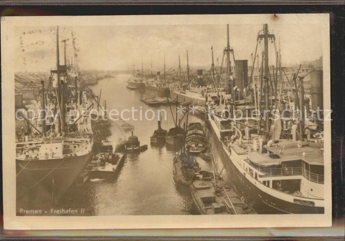 Hafenanlagen Bremen Freihafen II Dampfer