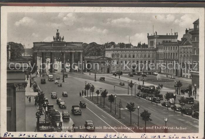 Brandenburgertor Berlin Unter den Linden Ost-West-Achse