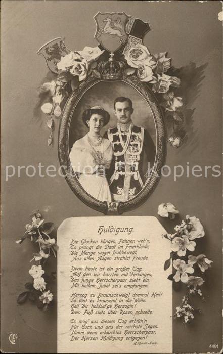 Adel Braunschweig Huldigung Prinzessin Viktoria Luise Pri