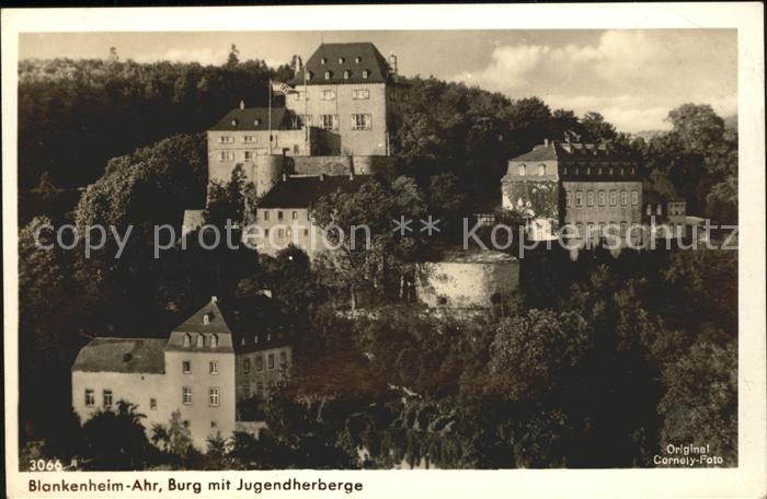 Foto Cornely Nr. 3066 Blankenheim-Ahr Burg mit Jugendher