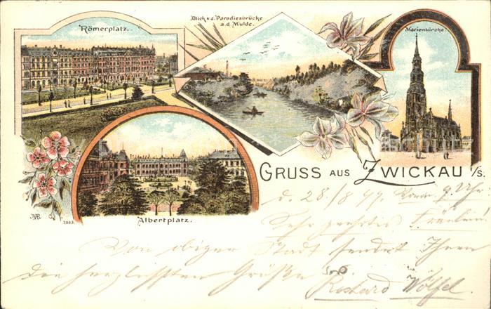 Zwickau Sachsen Roemerplatz Muehle Albertplatz