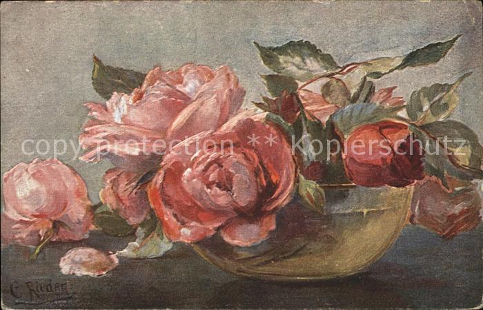 Kuenstlerkarte C. Rieder Rosen
