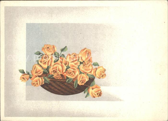 Rosen Korb Zeichnung